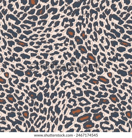 Leopard skin print seamless pattern.