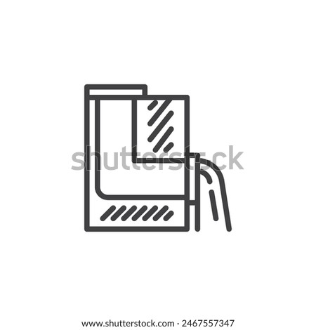 Drainage System line icon. linear style sign for mobile concept and web design. Underground drainage system outline vector icon. Symbol, logo illustration. Vector graphics