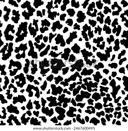 Leopard, Jaguar pattern texture. Animal black and white skin pattern, simple jaguar allover print  in interesting composition. Animal Print for Textile,wallpaper Design, Vector Illustration.
