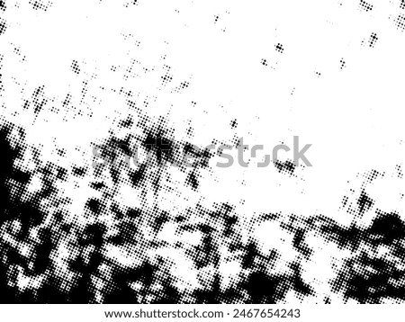 Black and white Grunge halftone vector. Distress overlay texture. Abstract surface dust and rough background concept. Distress illustration place over object to create grunge effect. Vector EPS10.