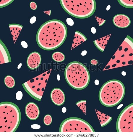 Seamless watermelon abstract background art
