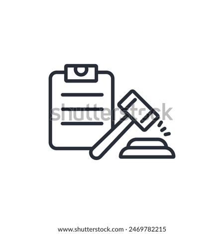 power of attorney icon. vector.Editable stroke.linear style sign for use web design,logo.Symbol illustration.