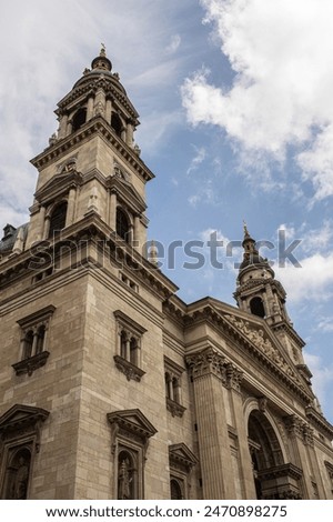 Szent Istvan Basilica in the city of Budapest.May 2024. High quality photo