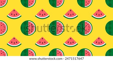 Watermelon pattern wallpaper Watermelon symbol vector