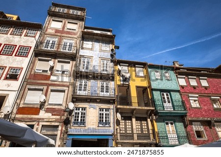 Colorful houses of Porto Ribeira, Portugal