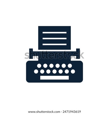 typewriter abstract logo modern style