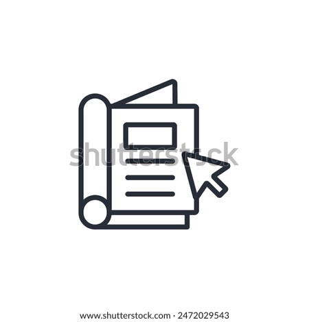 online book icon. vector.Editable stroke.linear style sign for use web design,logo.Symbol illustration.