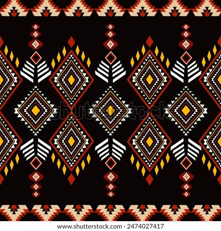 Explore the rich cultural heritage and symbolism of African ethnic through vibrant tribal fabric patterns in red and yellow tones of life and traditional symbols of past ethic creating a unique