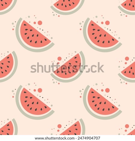Watermelon seamless fabric pattern fruit