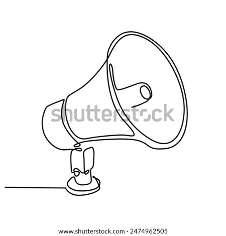 horn loudspeaker black and white contour