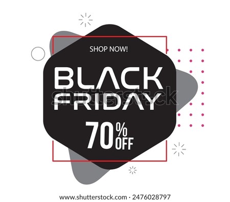 Black Friday Sales Promotion, stickers, clip art images, social media share, poster