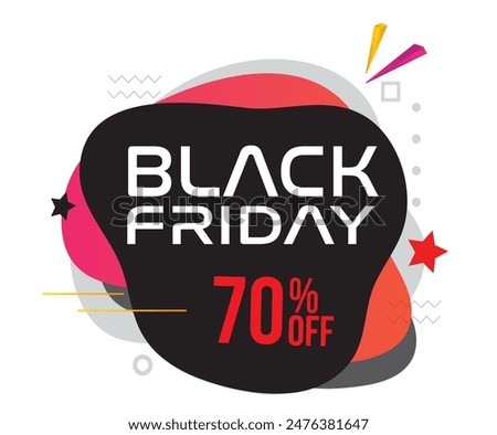 Black Friday Sales Promotion, stickers, clip art images, social media share, poster