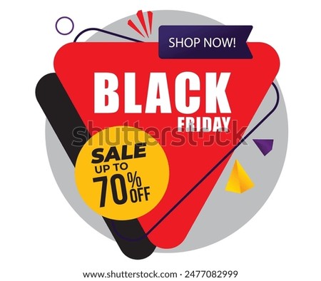 Black Friday Sales Promotion, stickers, clip art images, social media share, poster 
