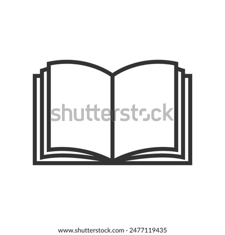 Book icon isolated vector illustration on white background.