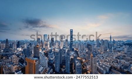 Majestic City Skyline at Dusk