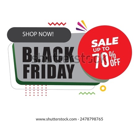 Black Friday Sales Promotion, stickers, clip art images, social media share, poster 