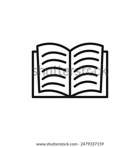 Open Book Icon Perfect for Reading and Educational Resources