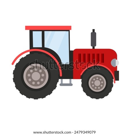 Tractor. Agricultural transport, vector illustration