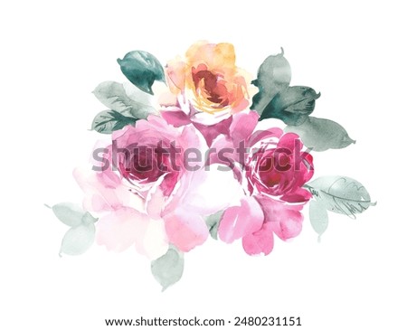 Flowers watercolor illustration.Manual composition.pattern.Design for cover, fabric, textile, wrapping paper
