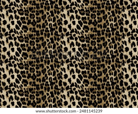 Leopard vector pattern seamless pattern wild design for textiles