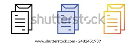 job seeking icon. Linear, Blue Fill and Gradient Style Design Isolated On White Background