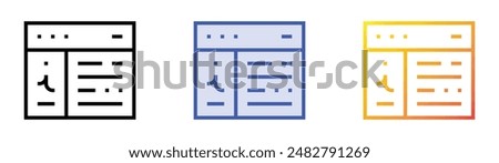 information icon. Linear, Blue Fill and Gradient Style Design Isolated On White Background