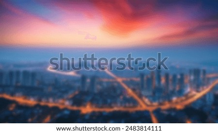 defocus sunset city abstract background
