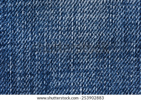 Texture and detail of blue jeans