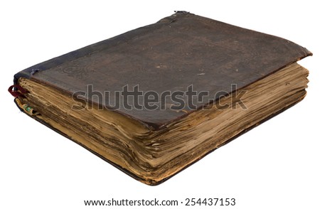 old book, isolated, cover, cover,, Russian, ancient pages