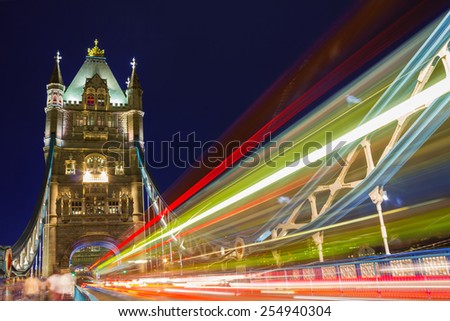 Tower bridge by night, London