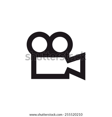 Cinema camera icon - vector illustration
