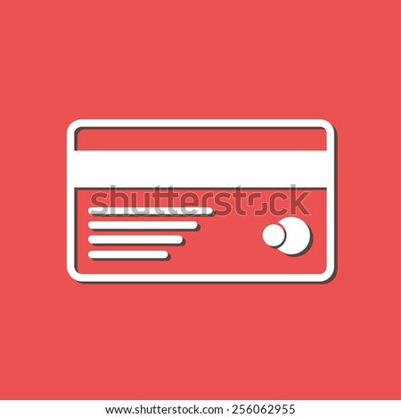Vector credit card icon. Flat design style. 
