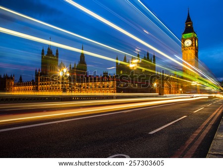 The Houses of Parliament and Big Ben at night