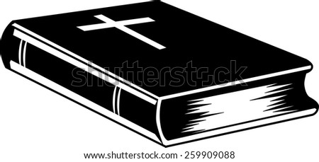 Bible book. Vector illustration of an Bible isolated on white background.