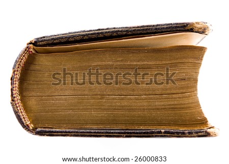 Ancient book isolated on a white