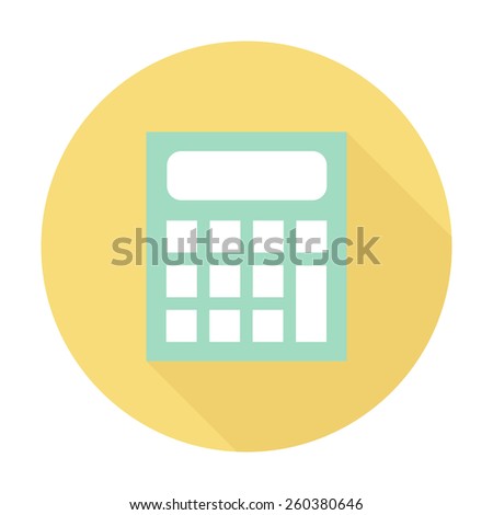 Calculator Flat Concept Icon Vector Illustration