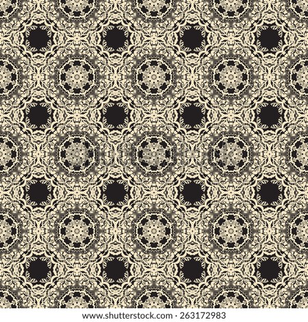 Seamless vintage background with ornament. Wallpaper pattern