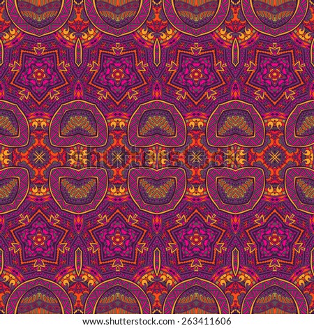 Ethnic Abstract Seamless Festive pattern background ornament