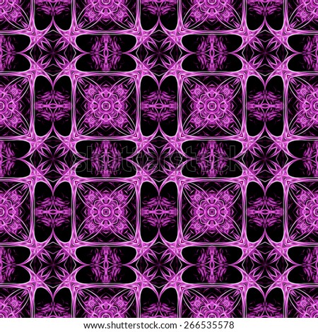 purple ornamental painted  kaleidoscopic  pattern tile