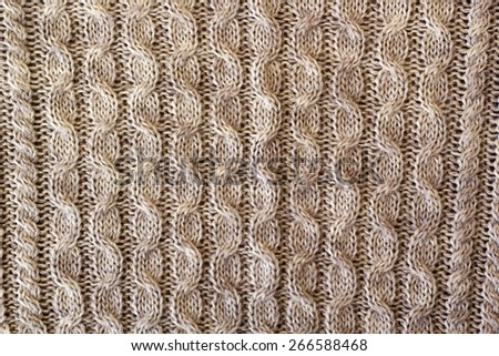 Knitted woolen fabric background