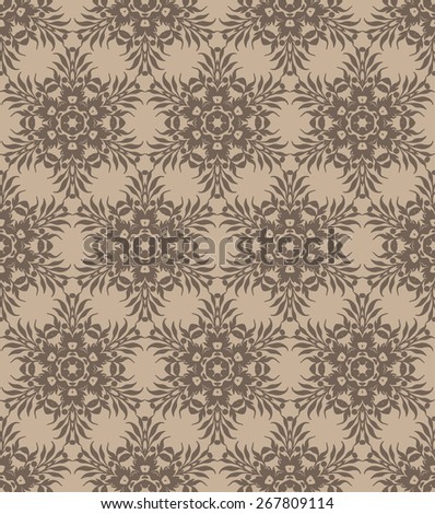 Seamless pattern. Floral stylish background. Vector repeating texture