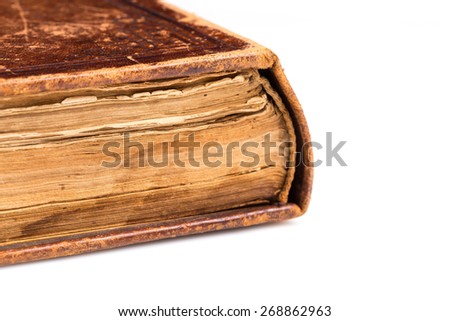 old book blank on white background