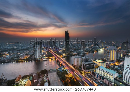 top view in Bangkok,Thailand