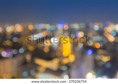 Abstract Background of Defocused Lights after sunset