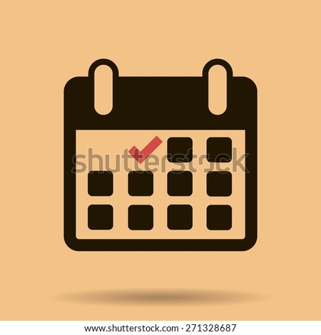 Calendar flat icon - Vector