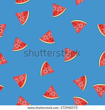 Lovely pieces of watermelon pattern - illustration