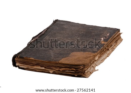 Ancient book on a black background