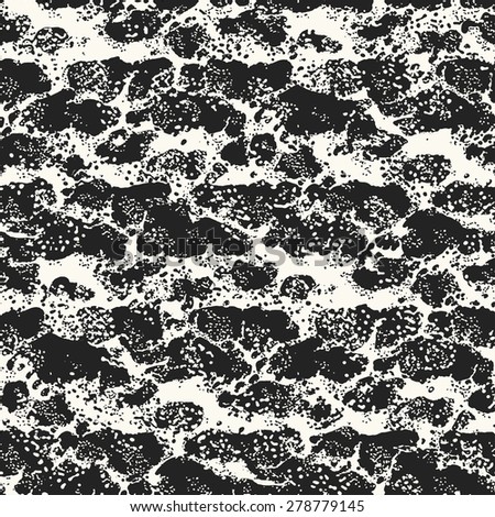 Abstract  natural shapes grungy and spotty textured background. Seamless pattern. 