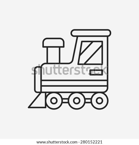 baby toy train line icon