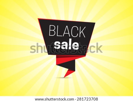 Black sale design template on background